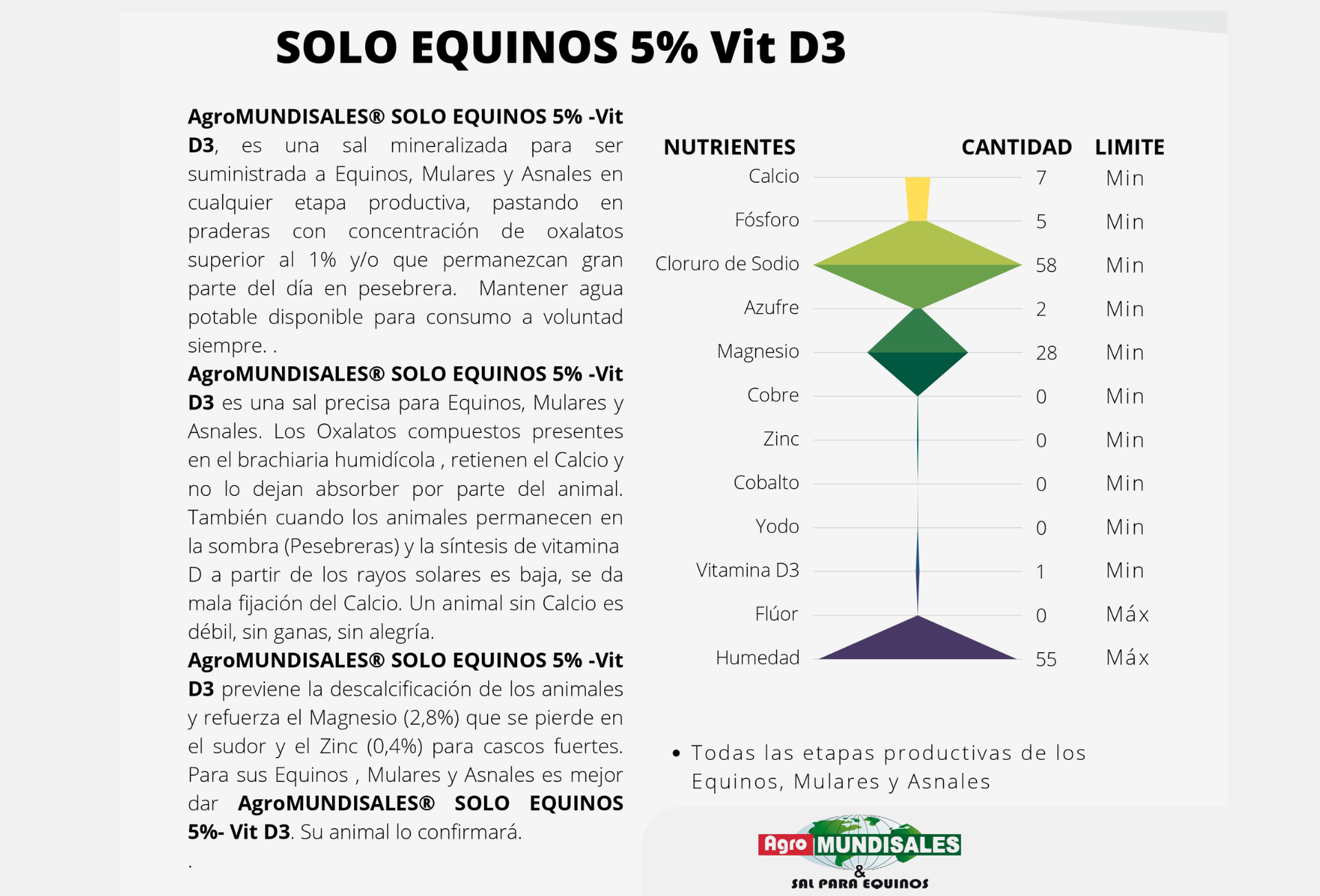 Sal para equinos
